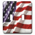 thumbnail image 1 of 3dRose, Textured American Flag, double toggle switch, 1 of 1