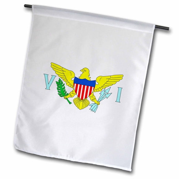 3dRose, The Caribbean flag for the United States Virgin Islands., 12 x 18 inch Garden Flag