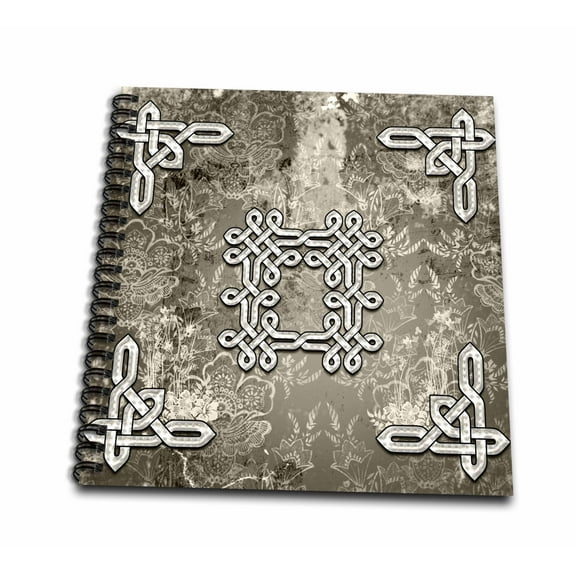 3dRose, The Celtic knot on vintage background, Mini Notepad 4 x 4 inch