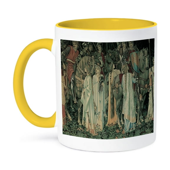 3dRose, The Departure of the Knights by Edward Burne-Jones, 11oz Two-Tone Yellow Mug