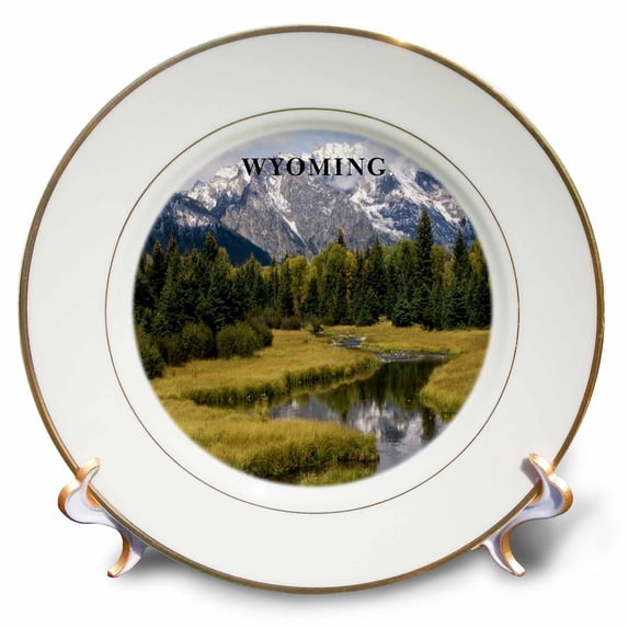 3dRose, The Grand Tetons In Wyoming, 8 inch Porcelain Plate