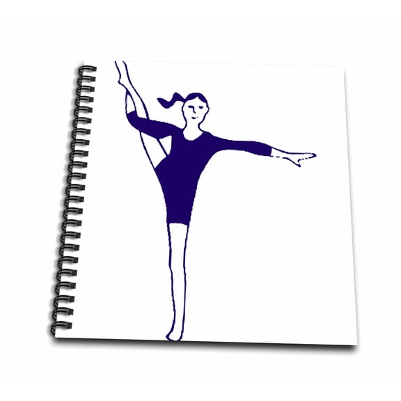 3dRose, The Gymnast, Drawing Book 8 x 8 inch