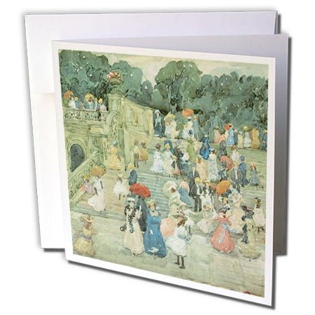 3dRose, The Mall, Central Park by Maurice Prendergast, 1 Greeting Card with envelope