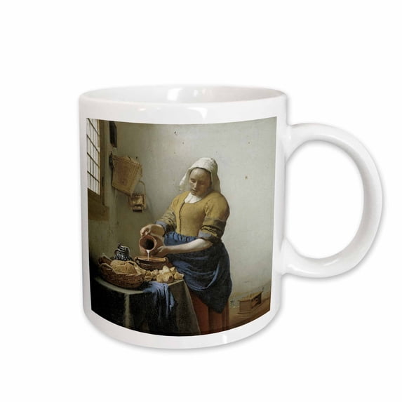 3drose, the Milkmaid by Johannes Vermeer, C. 1658-60, 11oz Mug