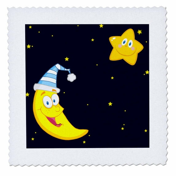 3dRose, The Moon and the Stars , 25x25 inch quilt square