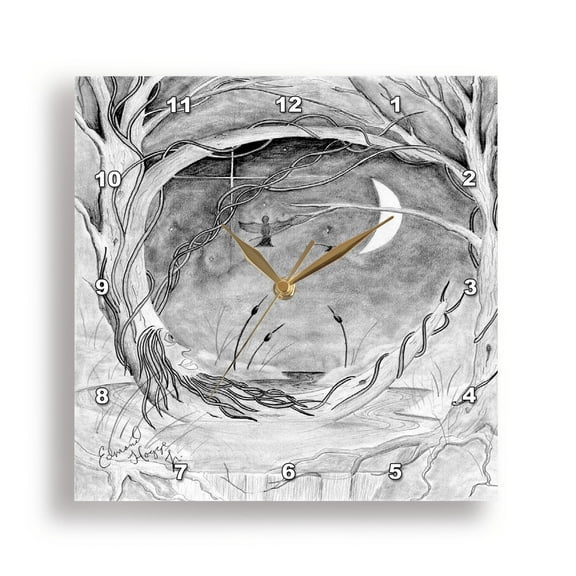 3dRose, The Old Oak Tree, 15x15 Wall Clock