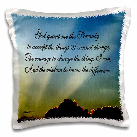 3drose, the Serenity Prayer, 16x16 inch Pillow Case