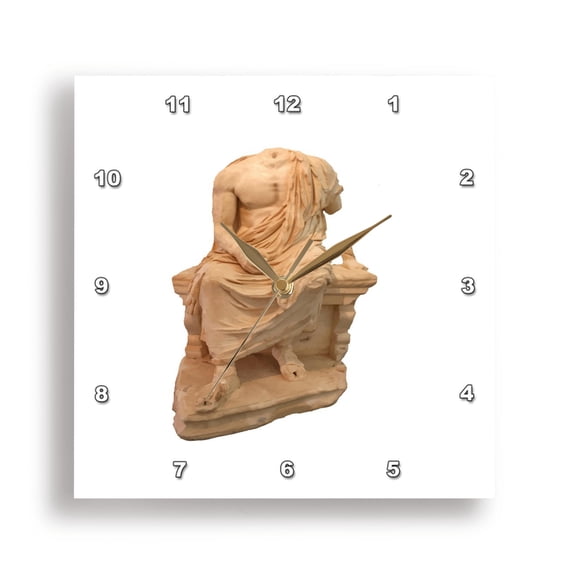 3dRose, The Unidentified Philosopher Statue Of The Bouleuterion, 13x13 Wall Clock