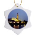 thumbnail image 1 of 3drose, the Church of Santanastasia in Verona, Italy - Eu16 Rdu0045 - Richard Duval, 3 inch Snowflake Porcelain Ornament, 1 of 7