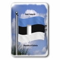 thumbnail image 1 of 3dRose, The flag of Estonia waving against the sky with Republic of Estonia written in English and Estonian, single toggle switch, 1 of 1