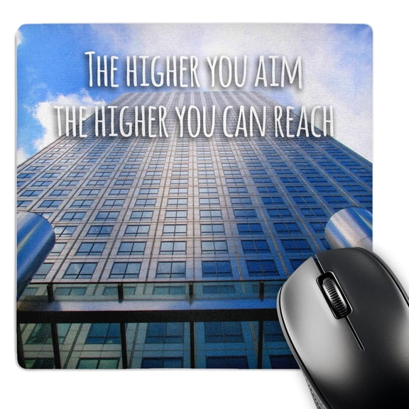 3dRose, The higher you aim the higher you can reach - Inspiring motivating words - motivational sayings, MousePad
