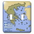 thumbnail image 1 of 3dRose, The map and flag of Greece with Greece and Hellenic Republic printed in English and Greek., double toggle switch, 1 of 1
