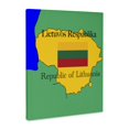 thumbnail image 1 of 3dRose, The map and flag of Lithuania with the Republic of Lithuania printed in English and Lithuanian, Museum Grade Canvas Wrap 11x14, 1 of 7
