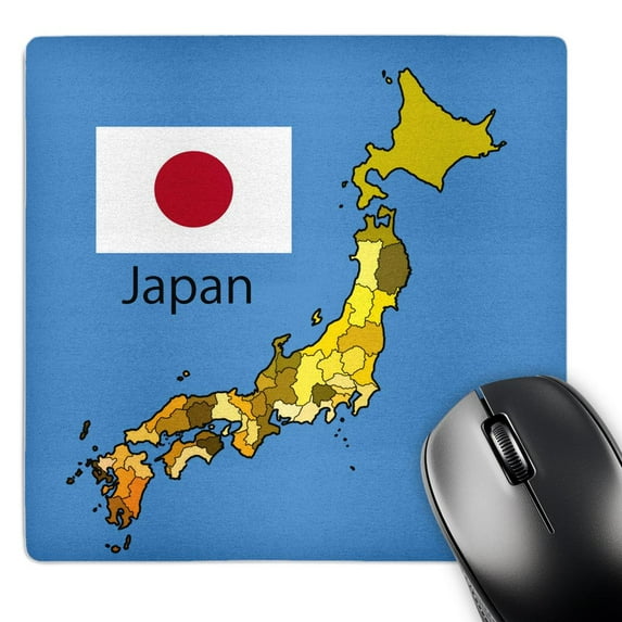 3dRose, The map and flag of the Japan with all the forty-seven prefectures labeled and colored., MousePad