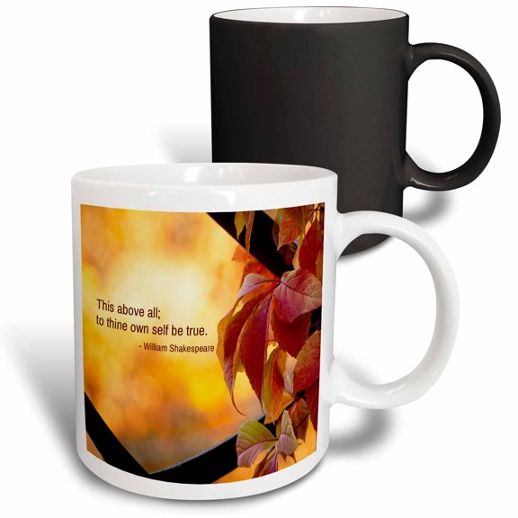 3drose, This Above All, to Thine Own Self Be True. Shakespeare Quote, 11oz Magic Transforming Mug
