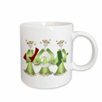 3drose, Three Green Angels with Joy, 11oz Mug