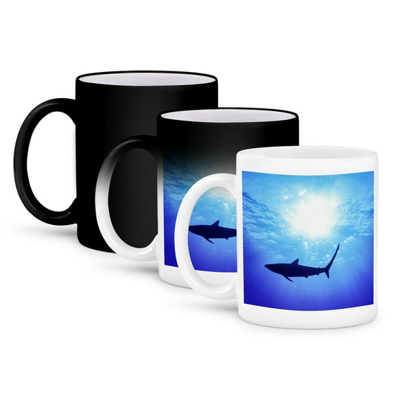 3drose, Thresher Shark Found in Open Deepwater in the Bahamas, 11oz Magic Transforming Mug