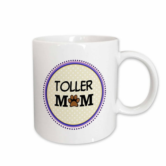 3drose, Toller Dog Mom - Nova Scotia Duck Tolling Retriever - Doggie Mama by Breed - Pawprint Doggy Love, 11oz Mug