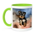 thumbnail image 1 of 3dRose, Toy Yorkie Puppy, 11oz Two-Tone Green Mug, 1 of 7