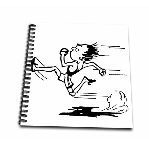3dRose, Track Runner, Mini Notepad 4 x 4 inch