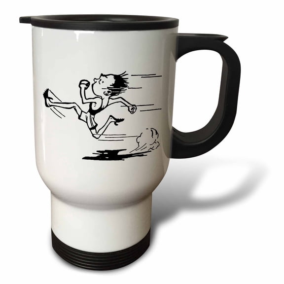 3drose, Track Runner, 14oz Stainless Steel Travel Mug