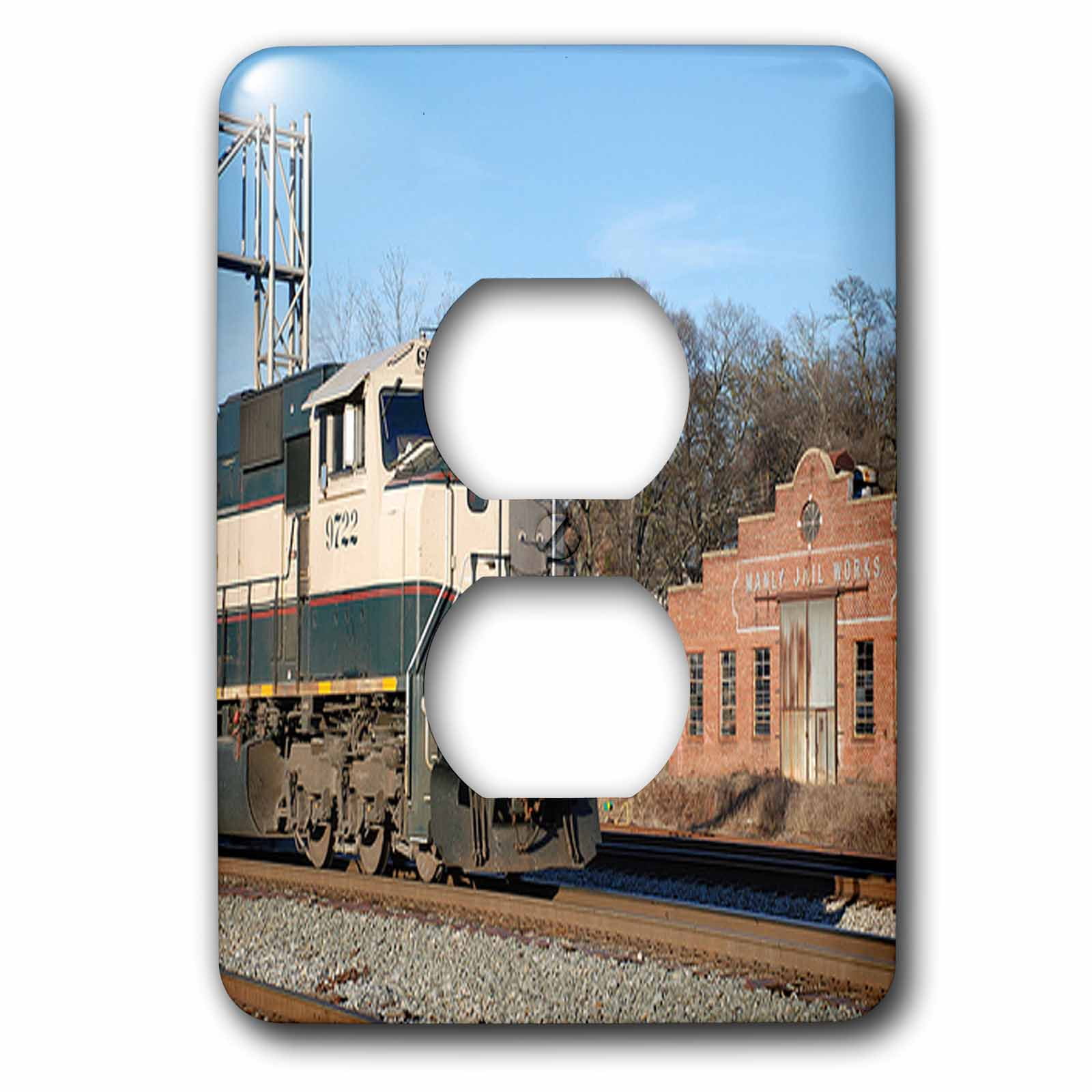 3dRose, Train Downtown Dalton, 2 plug outlet cover