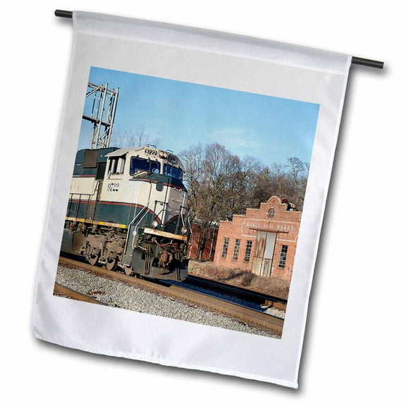 3dRose, Train Downtown Dalton, 12 x 18 inch Garden Flag
