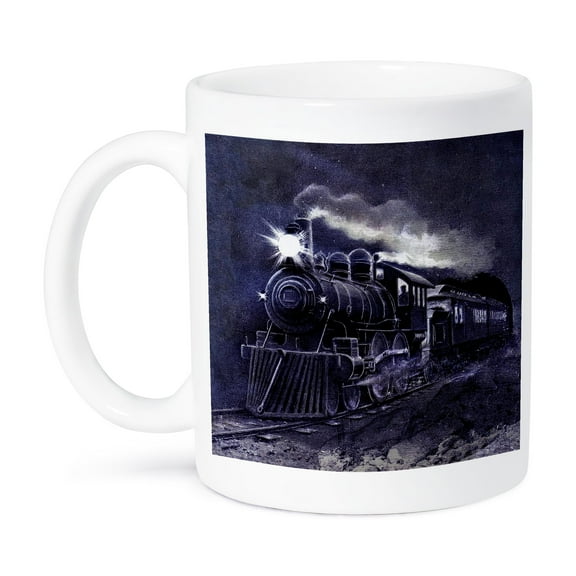 3dRose, Train in the Night vintage travel art, 11oz Mug