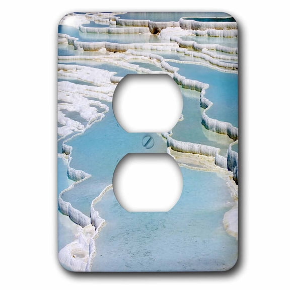 3dRose, Travertine rocks, ponds, Pamukkale, Turkey-AS37 AKA0382 - Ali Kabas, 2 plug outlet cover