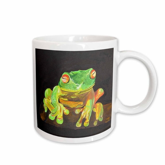 3drose, Tree Frog - Amphibian, Tree Frog, Green Frog, Green Tree Frog, Tree, Animal, Nature, 15oz Mug