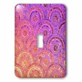 thumbnail image 1 of 3dRose, Trendy Pink Purple Feminine Faux Glitter Dot Circle Pattern, single toggle switch, 1 of 2