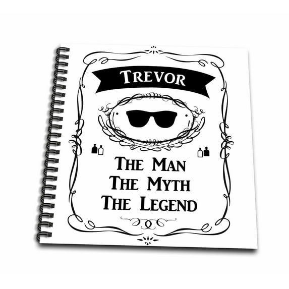 3dRose, Trevor - The Man The Myth The Legend - personal name personalized gift, Mini Notepad 4 x 4 inch
