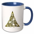 thumbnail image 1 of 3drose, Triangle Knot with Doubled Threads Yellow, 11oz Two-tone Blue Mug, 1 of 6