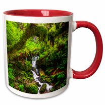3drose, Trillium Falls, Prairie Creek Redwood State Park, California, 11oz Two-tone Red Mug