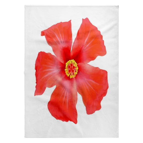 3dRose, Tropical Hibiscus Flower Vector, 22x30 Bath Hand Pool Towel