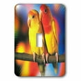 thumbnail image 1 of 3dRose, Tropical Love Birds, single toggle switch, 1 of 1