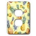 thumbnail image 1 of 3dRose, Tropical Pineapples Pattern On A Yellow Background Pattern, 2 plug outlet cover, 1 of 1