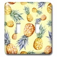 thumbnail image 1 of 3dRose, Tropical Pineapples Pattern On A Yellow Background Pattern, double toggle switch, 1 of 1