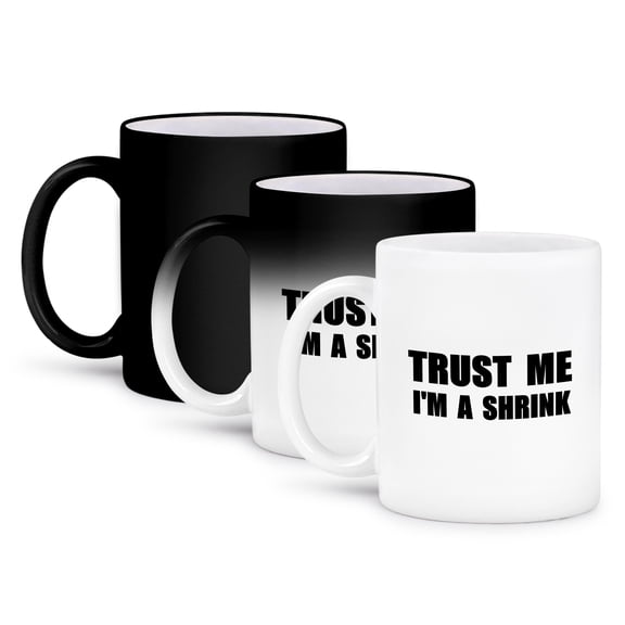 3dRose, Trust me Im a Shrink - work humor - Funny psychology therapy job gift, 11oz Magic Transforming Mug