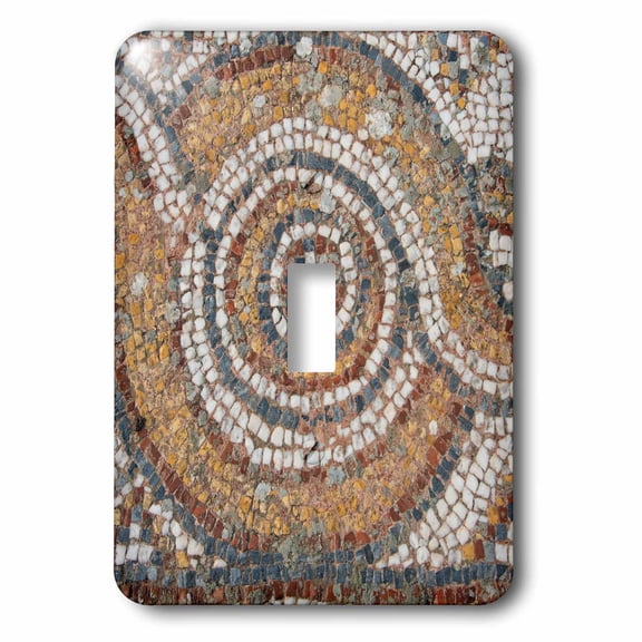 3dRose, Turkey, Kusadasi, Ephesus. Detail of ancient floor mosaic., single toggle switch