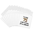 thumbnail image 1 of 3drose, Turning 75 Is like Turning 24 in Celsius - Humorous 75th Birthday Gift, 12 Greeting Cards with Envelopes, 1 of 7