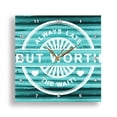 thumbnail image 1 of 3dRose, Turquoise Metal Look With Cute Saying - One Dimensional, 15x15 Wall Clock, 1 of 8