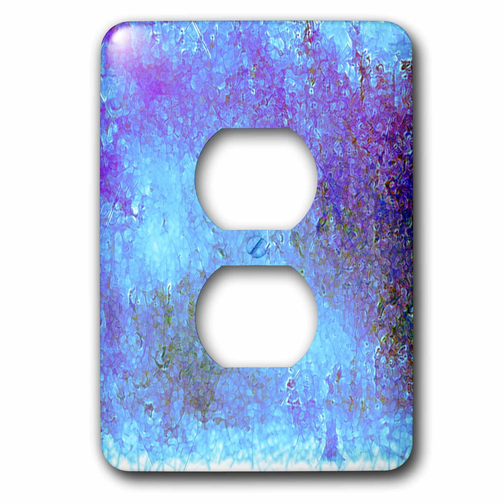 3dRose, Turquoise and Purple Abstract Art, 2 plug outlet cover