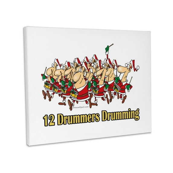 3dRose, Twelve Drummers Drumming, Museum Grade Canvas Wrap 10x8