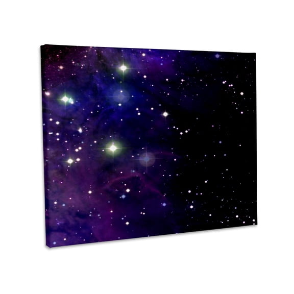 3dRose, Twinkling stars in outer space photography - astronaut midnight blue shining starry night sky, Museum Grade Canvas Wrap 14x11