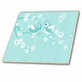 thumbnail image 1 of 3dRose, Two Cute Little Turquoise Bird Illustrations On A Cherry Blossom Branch, 12 Inch Ceramic Tile, 1 of 1
