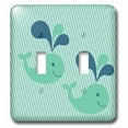 thumbnail image 1 of 3dRose, Two Cute Whales, double toggle switch, 1 of 1