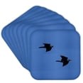 thumbnail image 1 of 3drose, Two Ravens in Flight Vector Cut Out, Set of 8 Coasters - Soft, 1 of 7