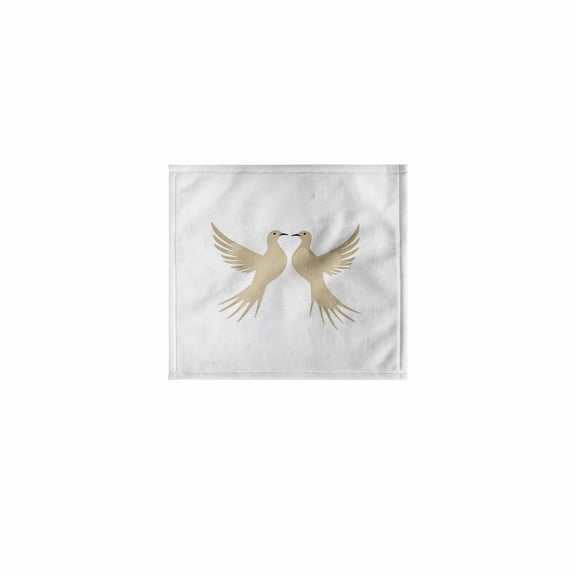 3dRose, Two Turtle Doves Cut-Out Stencil Retro Style , 11x12 Wash Cloth for Face and Body