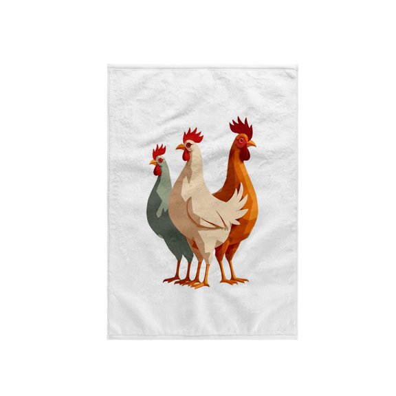 3dRose, Two Turtle Doves Cut-Out Stylized Stencil Retro Style, 15x22 Hand Towel